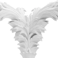 Casa Padrino Luxus Wanddeko Palme Mattweiß 206 x H. 260 cm - Kunstharz Palme - Luxus Deko Accessoires
