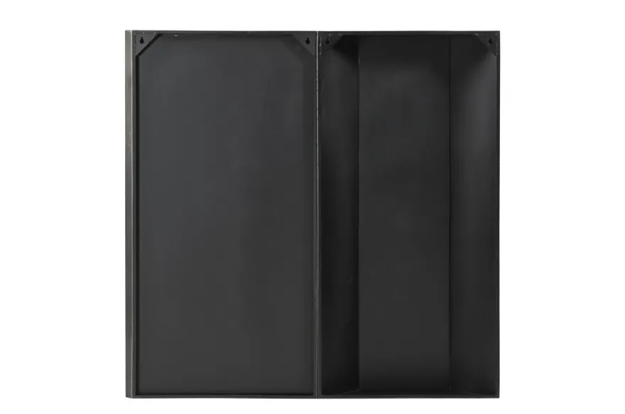Casa Padrino Luxus Wanddekoration Silber 103,5 x 12,5 x H. 101,5 cm - Zweiteiliges Wandrelief Edge aus Stahl mit geätztem Antik-Nickel Finish - Luxus Deko Accessoires