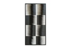 Casa Padrino Luxus Wanddekoration Braun / Weiß 60 x 4 x H. 120 cm - Großes handgeflochtenes Wandrelief Elin aus Wasserhyazinthe mit Sungkai Furnier Rahmen - Luxus Deko Accessoires