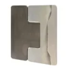 Casa Padrino Luxus Wanddekoration Silber 107,5 x 2,5 x H. 106,5 cm - Zweiteiliges Wandrelief Anchor aus Stahl mit geätztem Antik-Nickel und Silber Finish - Luxus Deko Accessoires