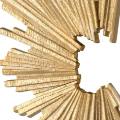 Casa Padrino Luxus Wanddeko Set Gold 55 x 7,5 x H. 75 cm - Wohnzimmer Deko - Hotel Deko - Deko Accessoires - Luxus Möbel - Luxus Kollektion