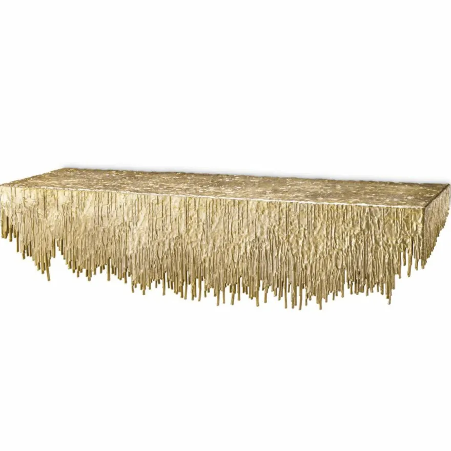 Casa Padrino Luxus Wandkonsole Gold 100 cm - Luxus Designer Möbel