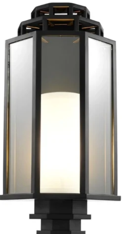 Casa Padrino Luxus Wandlampe Schwarz 24 x 15 x H. 48,5 cm - Hotel & Restaurant Wandleuchte