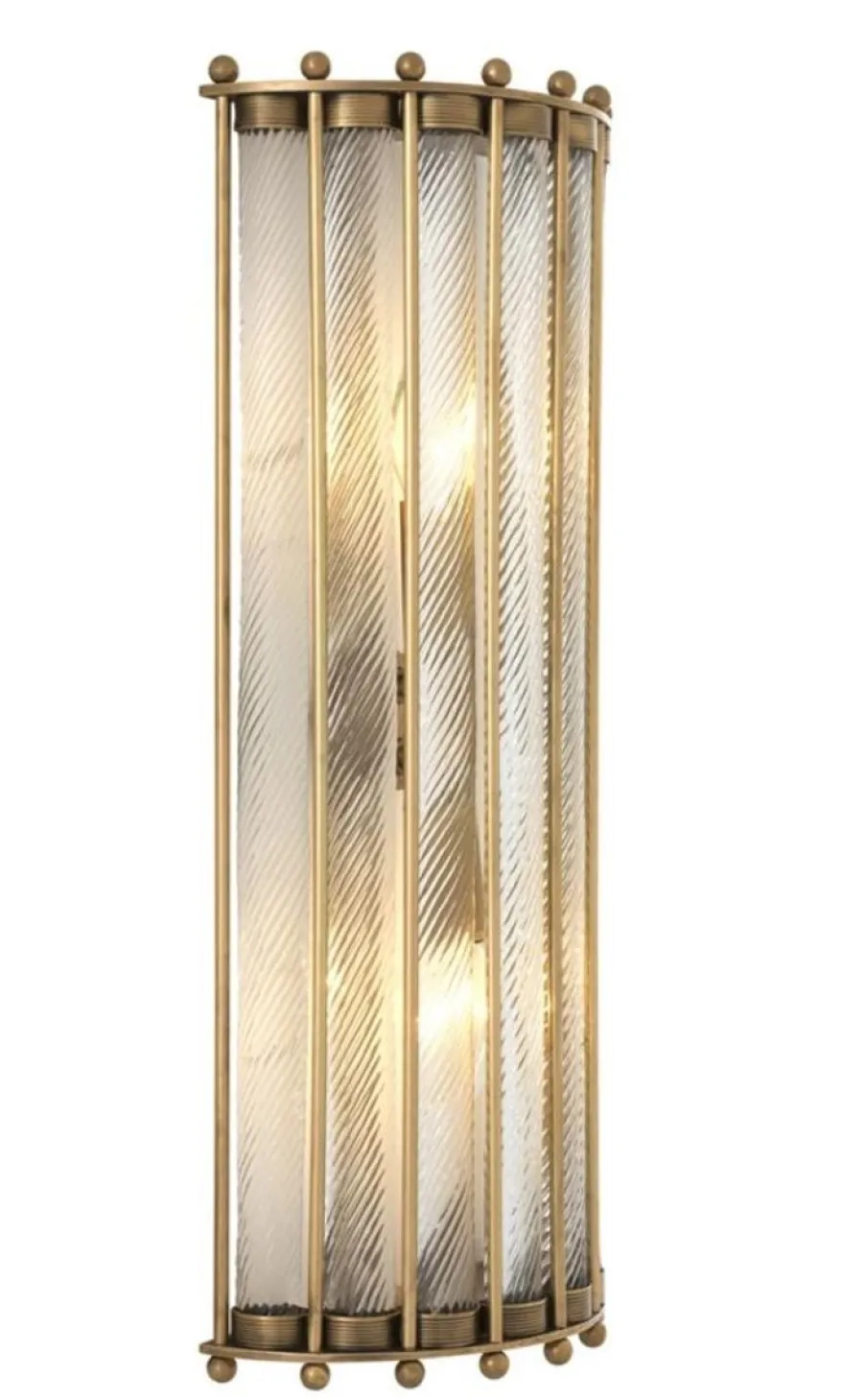 Casa Padrino Luxus Wandlampe Antik Messing 22 x 11 x H. 54 cm - Hotel Restaurant Kollektion