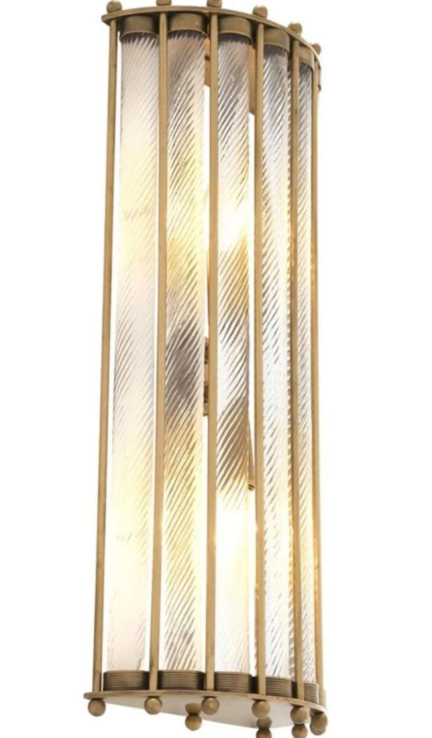 Casa Padrino Luxus Wandlampe Antik Messing 22 x 11 x H. 54 cm - Hotel Restaurant Kollektion