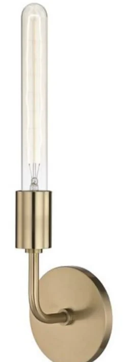 Casa Padrino Luxus Wandleuchte Antik Messingfarben 12,1 x 9,5 x H. 42,6 cm - Hotel & Restaurant Wandlampe