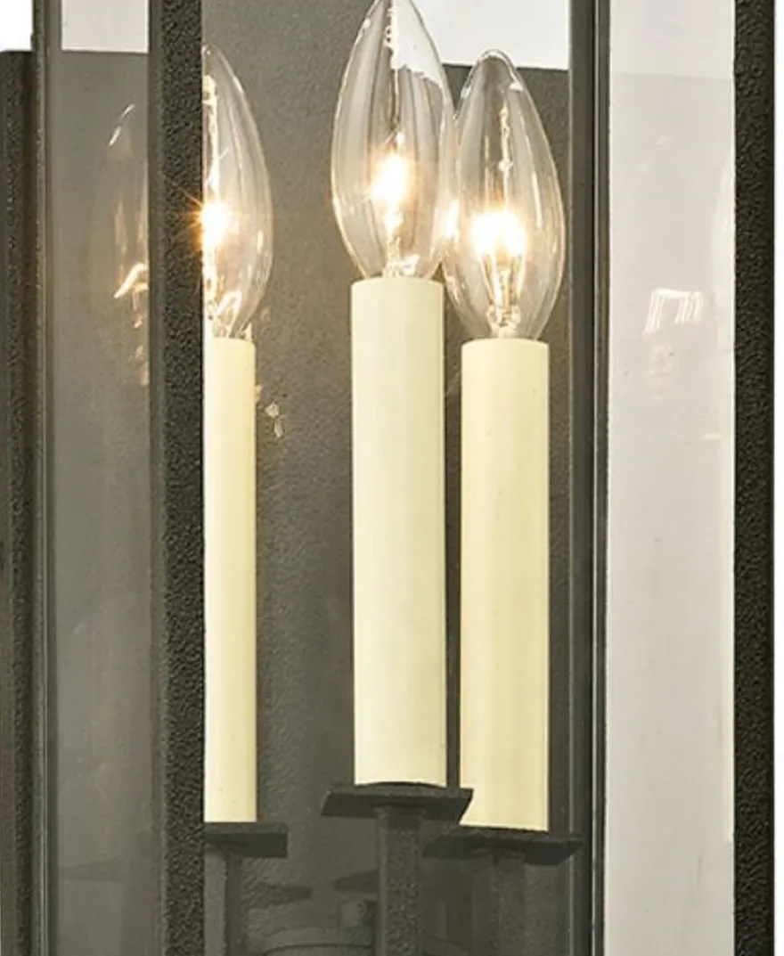 Casa Padrino Luxus Wandleuchte Schwarz 15,2 x 18,4 x H. 54,6 cm - Innen / Außen Wandlampe
