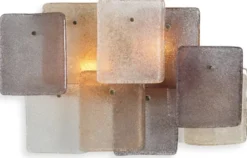 Casa Padrino Luxus Wandleuchte Vintage Messing Finish / handgemachtes Glas B. 47,5 cm x T. 18 cm x H. 30 cm - Luxus Leuchten