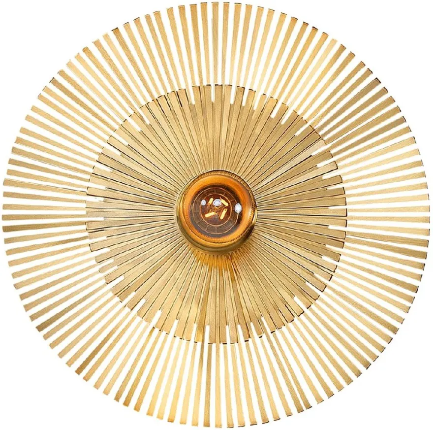 Casa Padrino Luxus Wandleuchte Ø 36 cm - Runde Messing Wandlampe - Hotel & Restaurant Wandleuchte - Luxus Kollektion