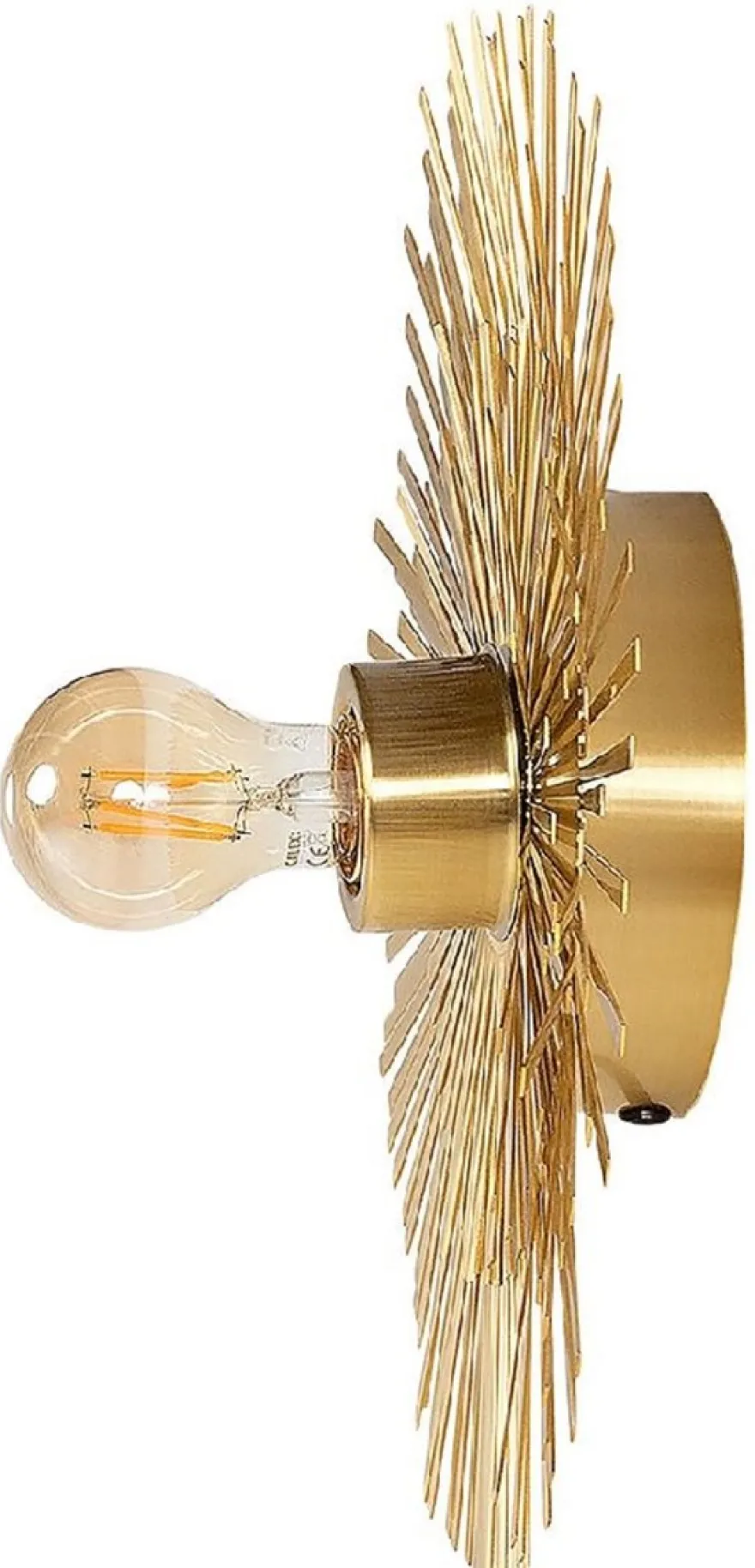 Casa Padrino Luxus Wandleuchte Ø 36 cm - Runde Messing Wandlampe - Hotel & Restaurant Wandleuchte - Luxus Kollektion