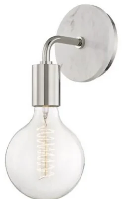 Casa Padrino Luxus Wandleuchte Silber / Weiß 12,7 x 16,5 x H. 33 cm - Hotel & Restaurant Wandlampe