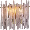Casa Padrino Luxus Wandleuchte Messingfarben / Grau 25 x 15 x H. 23 cm - Elegante Wandlampe mit getöntem Glas Lampenschirm - Luxus Leuchten
