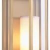 Casa Padrino Luxus Wandleuchte Antik Messingfarben / Cremefarben 24 x 15 x H. 48,5 cm - Hotel & Restaurant Wandlampe - Luxus Kollektion