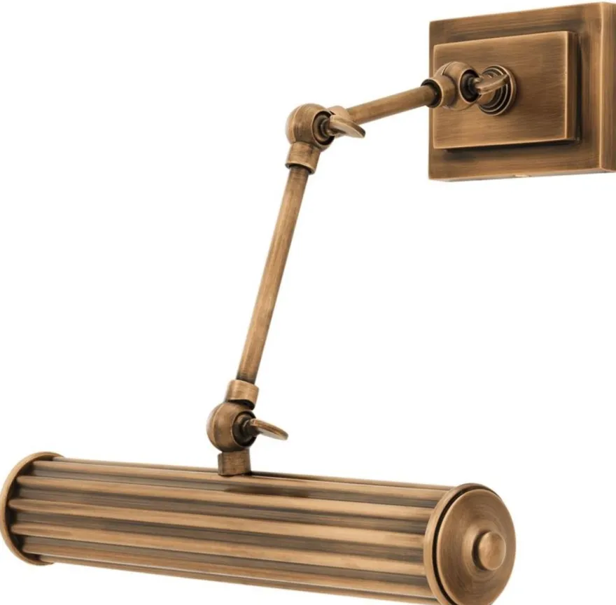 Casa Padrino Luxus Wandleuchte Antik Messing 30 x 34 x H. 21 cm - Hotel Möbel