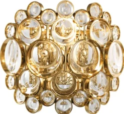 Casa Padrino Luxus Wandleuchte Gold 24 x 13 x H. 21 cm - Designer Wohnzimmermöbel