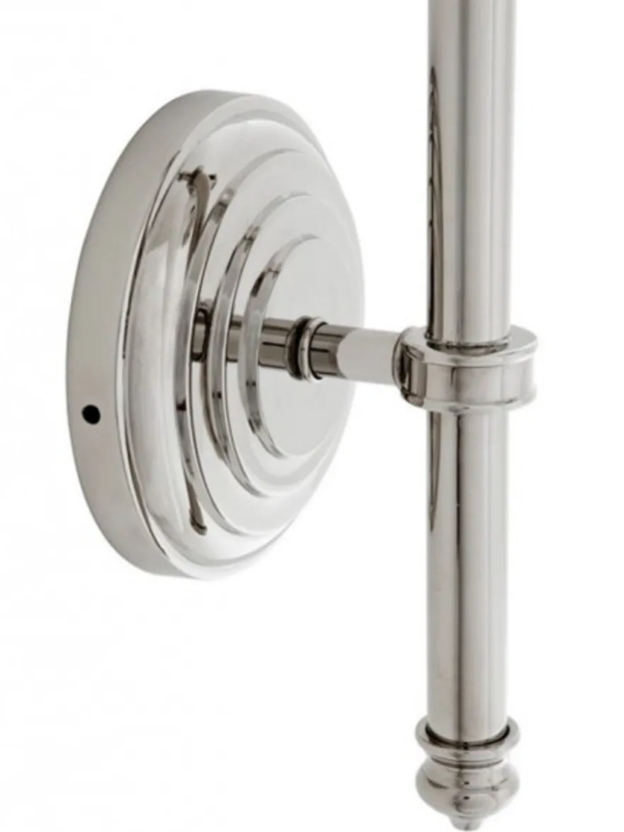 Casa Padrino Luxus Wandleuchte Nickel mit Schwenkarm - 21,5 x 37-50 x 51 cm