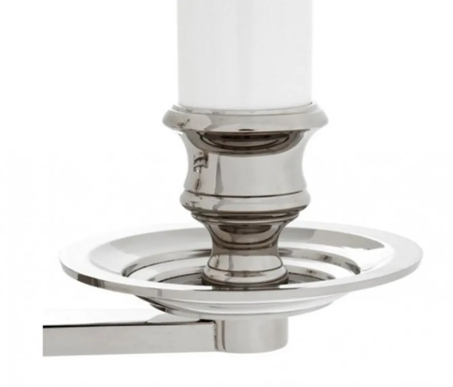 Casa Padrino Luxus Wandleuchte Nickel mit Schwenkarm - 21,5 x 37-50 x 51 cm