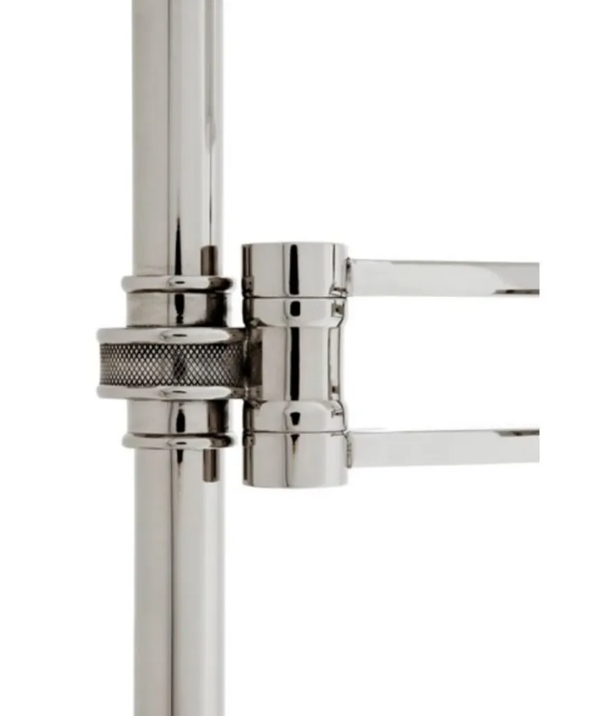 Casa Padrino Luxus Wandleuchte Nickel mit Schwenkarm - 21,5 x 37-50 x 51 cm