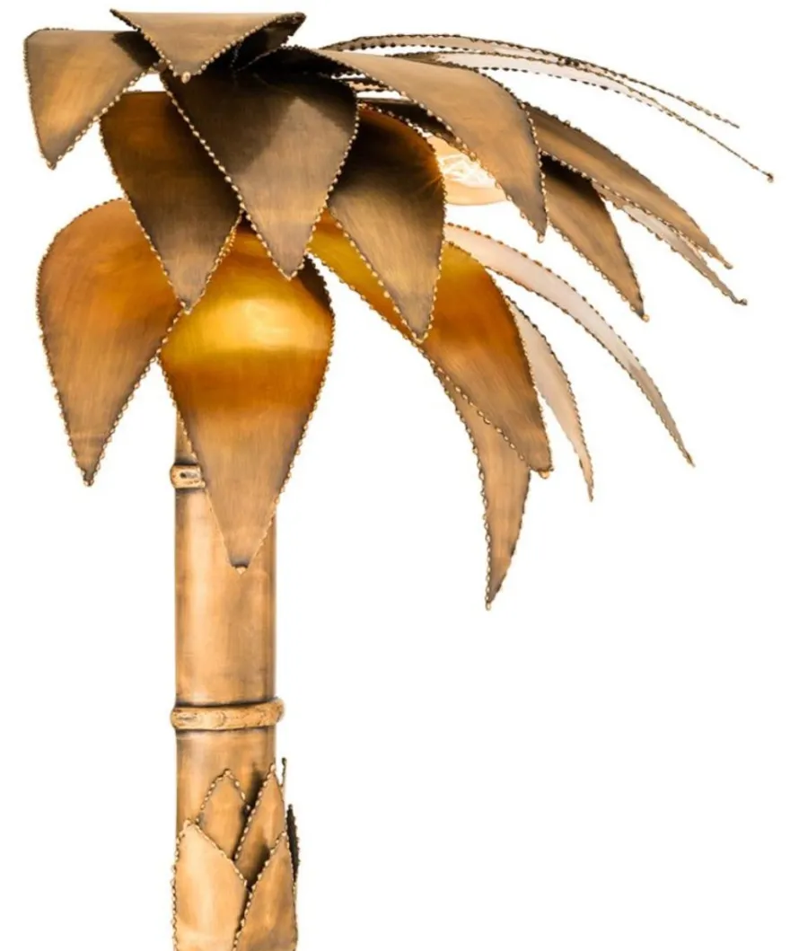 Casa Padrino Luxus Wandleuchte im Palmen Design 44 x 24 x H. 43 cm - Designer Wandlampe