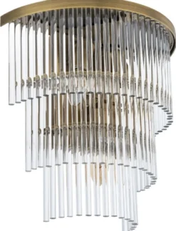 Casa Padrino Luxus Wandleuchte Antik Messingfarben 33 x 17 x H. 32,5 cm - Wohnzimmer Wandleuchte - Hotel Wandleuchte - Luxus Kollektion