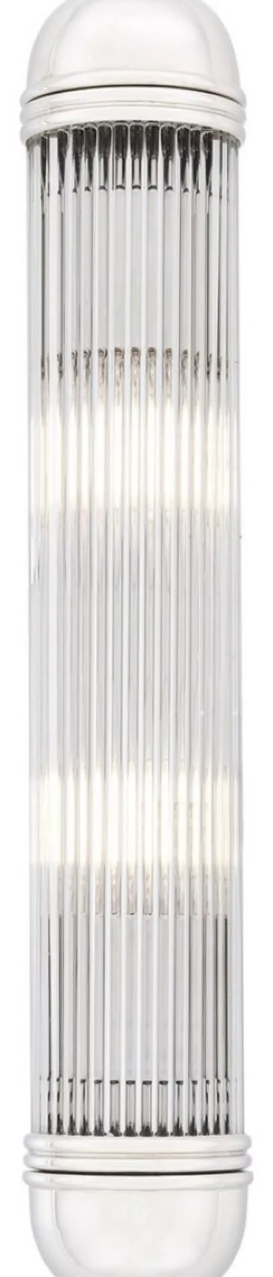 Casa Padrino Luxus Wandleuchte Silber 7 x 7,5 x H. 40 cm - Elegante Metall Wandlampe mit Glas Lampenschirm - Luxus Leuchten