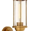 Casa Padrino Luxus Wandleuchte Messing - Wandlampe im edlen Design - 11,5 x 16 x 38 cm