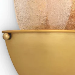 Casa Padrino Luxus Wandleuchte Antik Messing / Hellgrau H. 40 cm - Luxus Leuchten