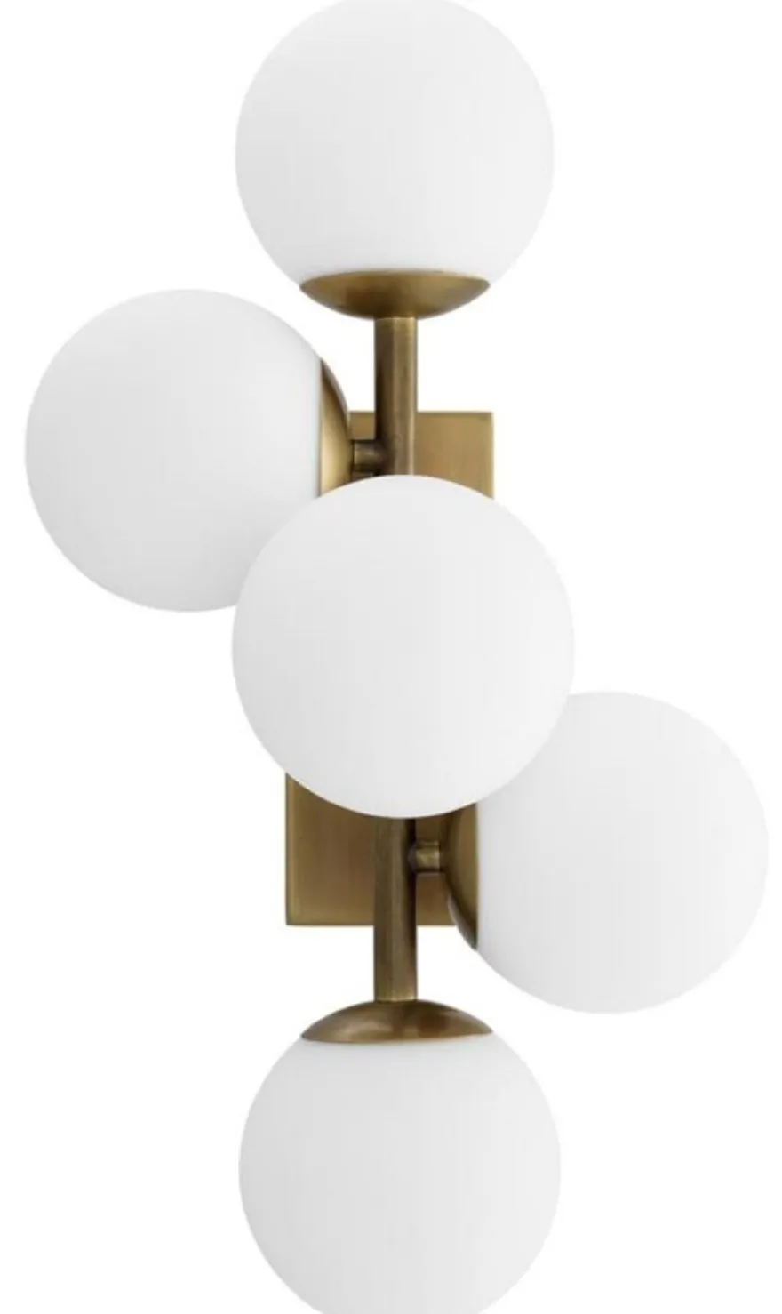 Casa Padrino Luxus Wandleuchte Antik Messingfarben / Weiß 27 x 24 x H. 50 cm - Wohnzimmer Wandlampe