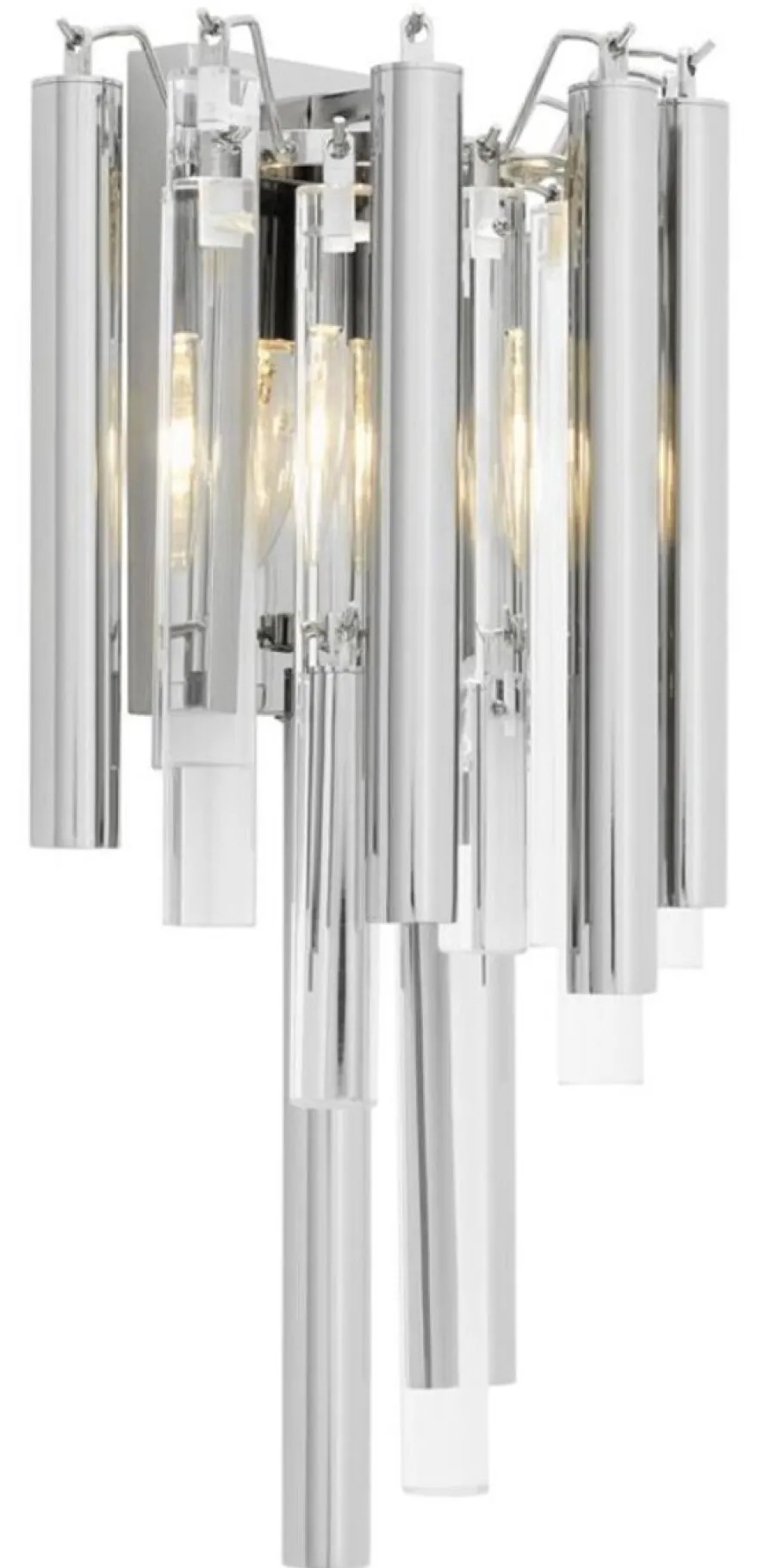 Casa Padrino Luxus Wandleuchte / Wandlampe Silber 23 x 14,5 x H. 42 cm - Hotel Restaurant Kollektion
