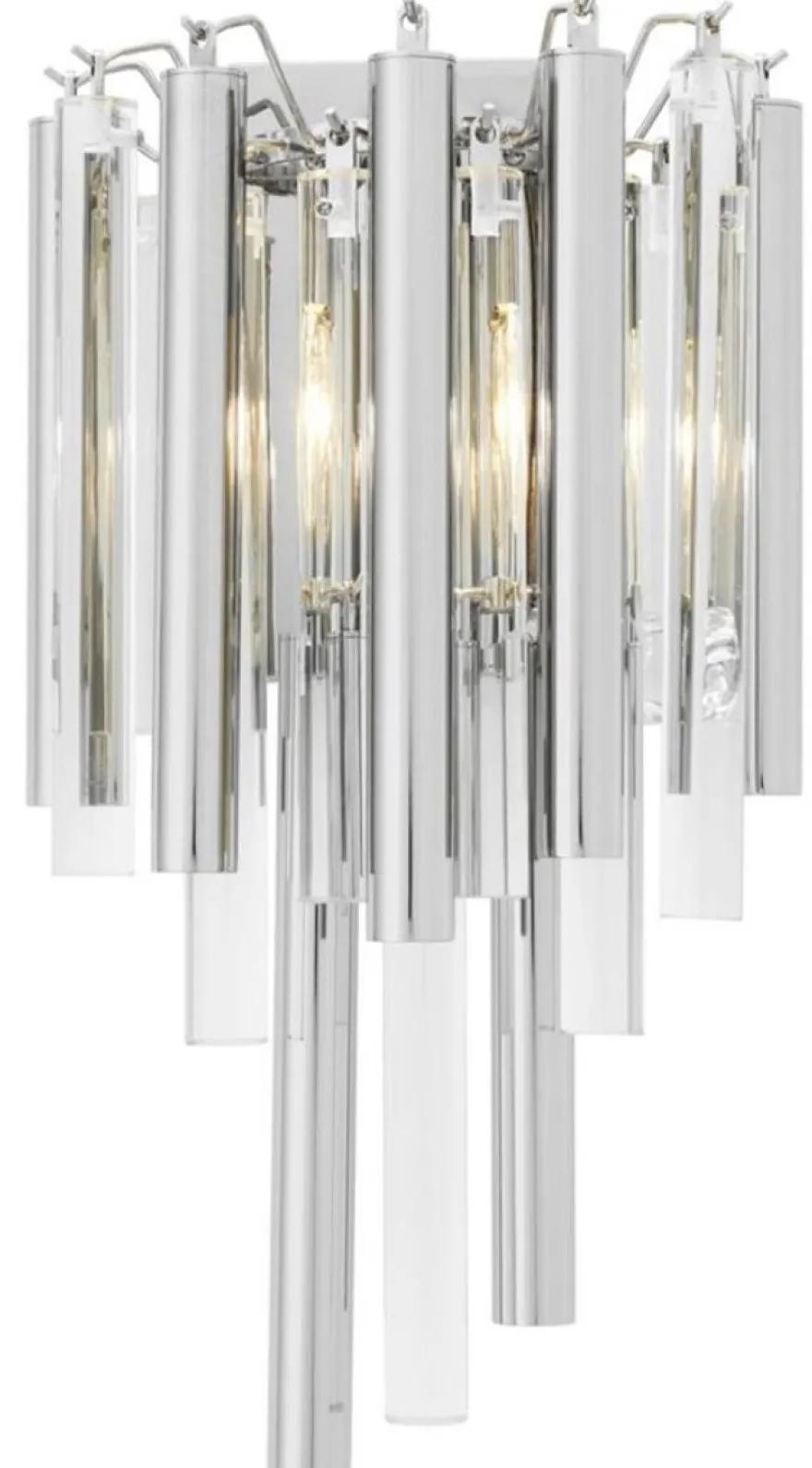 Casa Padrino Luxus Wandleuchte / Wandlampe Silber 23 x 14,5 x H. 42 cm - Hotel Restaurant Kollektion