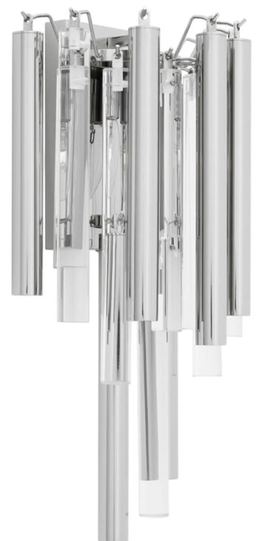 Casa Padrino Luxus Wandleuchte / Wandlampe Silber 23 x 14,5 x H. 42 cm - Hotel Restaurant Kollektion