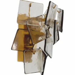 Casa Padrino Luxus Wandleuchte Antik Messing / Grau 35,5 cm - Luxus Qualität