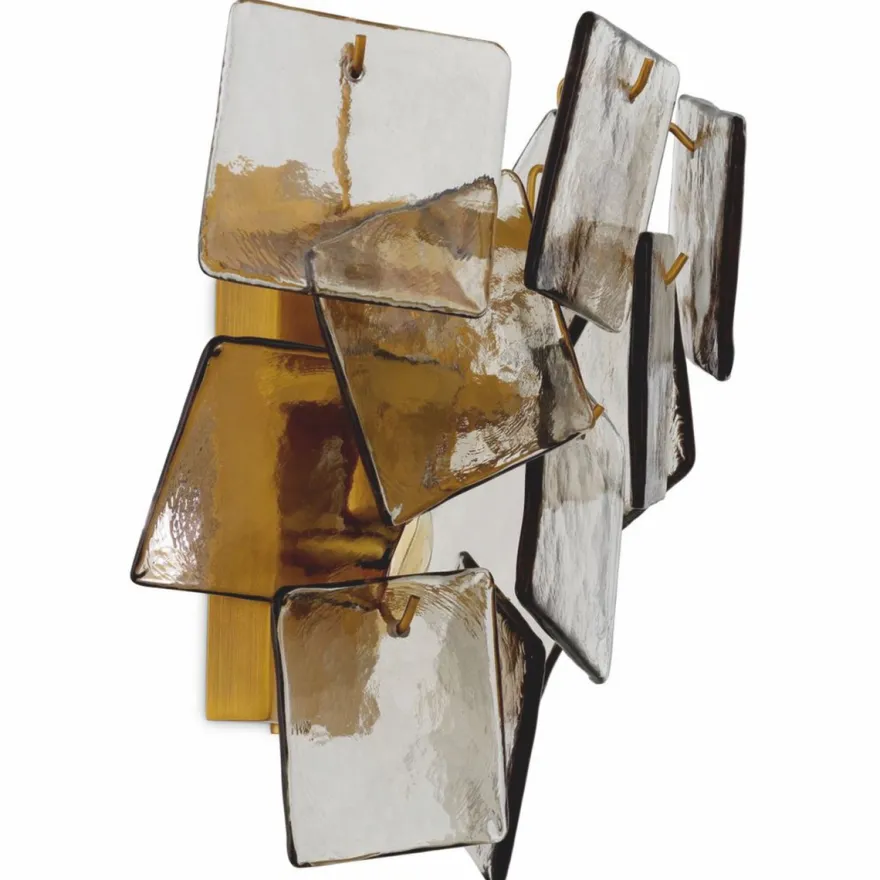 Casa Padrino Luxus Wandleuchte Antik Messing / Grau 35,5 cm - Luxus Qualität