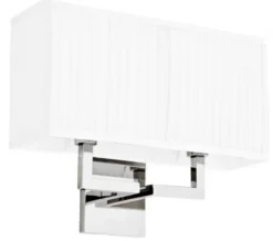 Casa Padrino Luxus Wandleuchte Luxury Hotel in Silber aus vernickeltem Metall - 52 x 11,7 x 51 cm