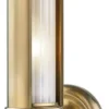 Casa Padrino Luxus Wandleuchte Antik Messing / Weiß 12,1 x 12,7 x H. 31,1 cm - Luxus Kollektion