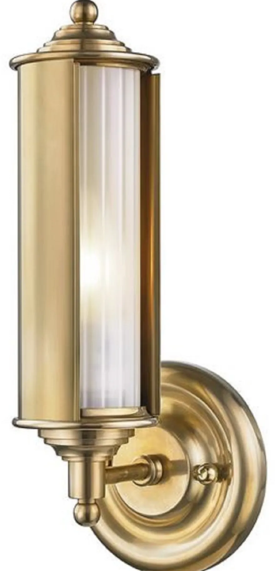 Casa Padrino Luxus Wandleuchte Antik Messing / Weiß 12,1 x 12,7 x H. 31,1 cm - Luxus Kollektion
