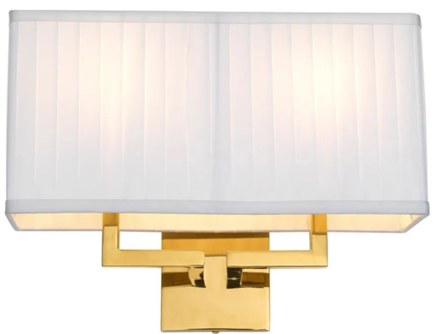 Casa Padrino Luxus Wandleuchte Gold 36 x 13,5 x H. 27 cm - Wohnzimmer Wandlampe