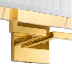 Casa Padrino Luxus Wandleuchte Gold 36 x 13,5 x H. 27 cm - Wohnzimmer Wandlampe