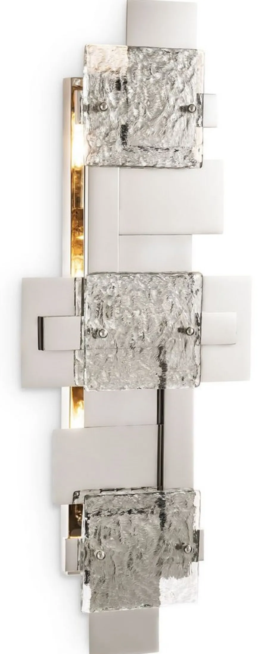 Casa Padrino Luxus Wandleuchte Silber 29,5 x 11 x H. 77 cm - Wohnzimmer Wandlampe - Exzellente Verarbeitung - Luxus Kollektion