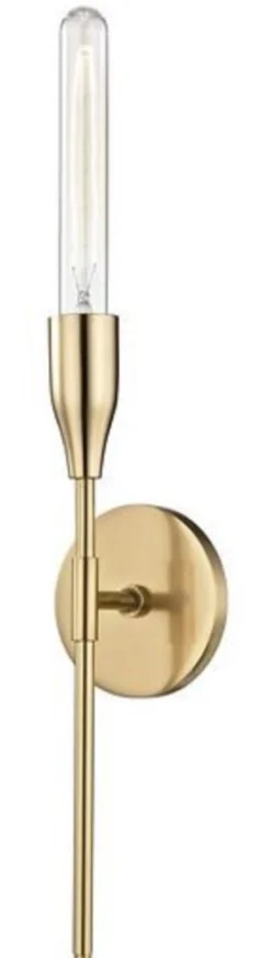 Casa Padrino Luxus Wandleuchte Antik Messing 12,1 x 8,9 x H. 59,7 cm - Wohnzimmer Wandlampe