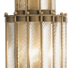 Casa Padrino Luxus Wandleuchte Antik Messingfarben 22,5 x 15 x H. 65 cm - Wohnzimmerlampe