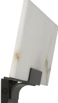 Casa Padrino Luxus Wandleuchte Alabaster / Bronze 30 x 8 x H. 19 cm - Elegante Wandlampe mit Alabaster Lampenschirm - Luxus Kollektion