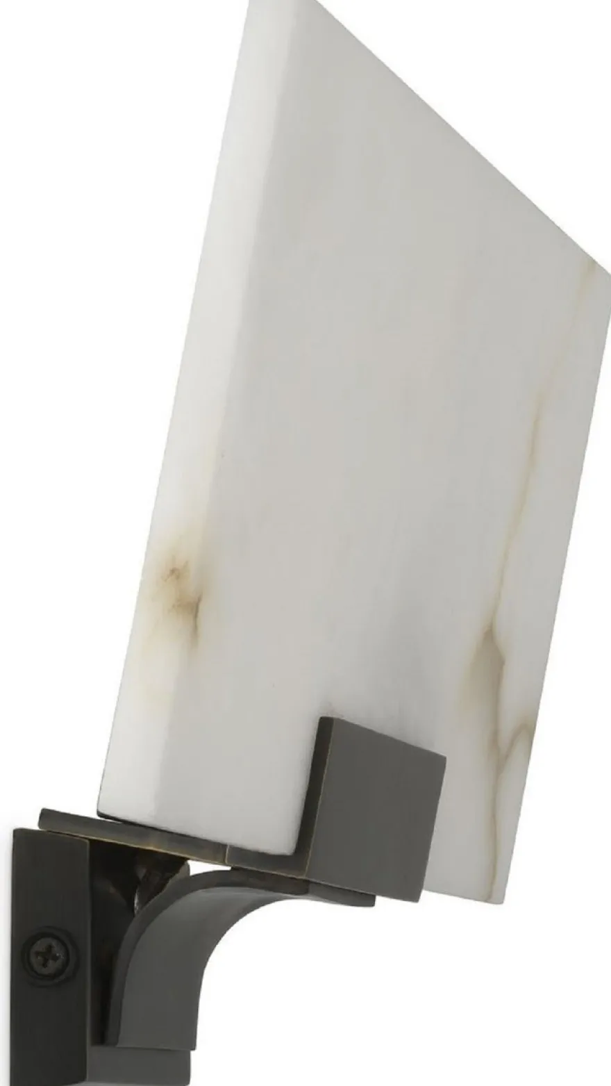 Casa Padrino Luxus Wandleuchte Alabaster / Bronze 30 x 8 x H. 19 cm - Elegante Wandlampe mit Alabaster Lampenschirm - Luxus Kollektion