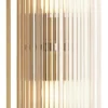 Casa Padrino Luxus Wandleuchte Antik Messing 18,5 x 15 x H. 53,5 cm - Elegante Metall Wandlampe mit Glas Lampenschirm - Luxus Kollektion