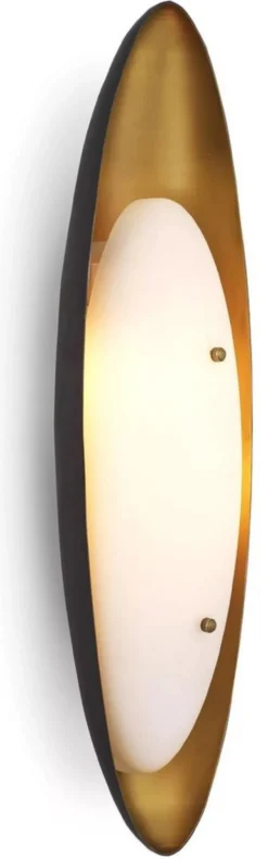 Casa Padrino Luxus Wandleuchte Antik Messing / Weiß 16 x 13 x H. 59 cm - Wohnzimmer Wandlampe mit Glas Lampenschirm - Luxus Leuchten - Luxus Qualität