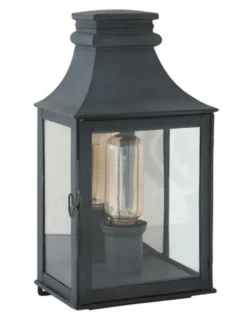 Casa Padrino Luxus Wandleuchte Zink Durchmesser 17 x 13 x H 33 cm - Luxury Collection