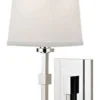 Casa Padrino Luxus Wandleuchte Silber / Weiß 13,3 x 19,1 x H. 38,7 cm - Wandlampe mit Lampenschirm