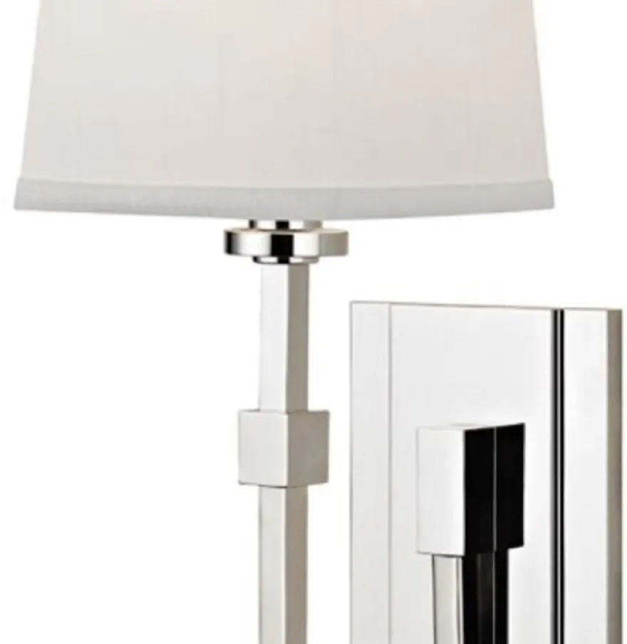 Casa Padrino Luxus Wandleuchte Silber / Weiß 13,3 x 19,1 x H. 38,7 cm - Wandlampe mit Lampenschirm