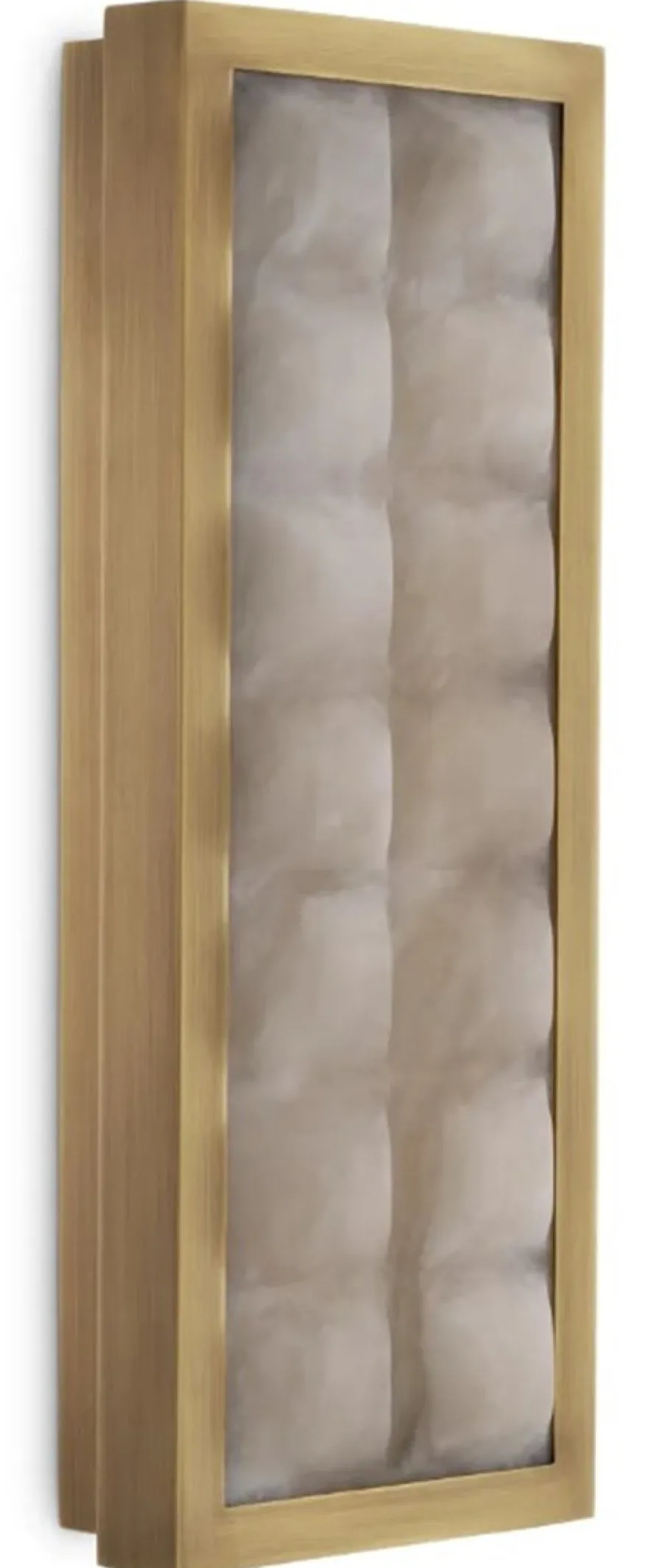 Casa Padrino Luxus Wandleuchte Antik Messing / Alabaster H. 38 cm, B. 15 cm, T. 6 cm