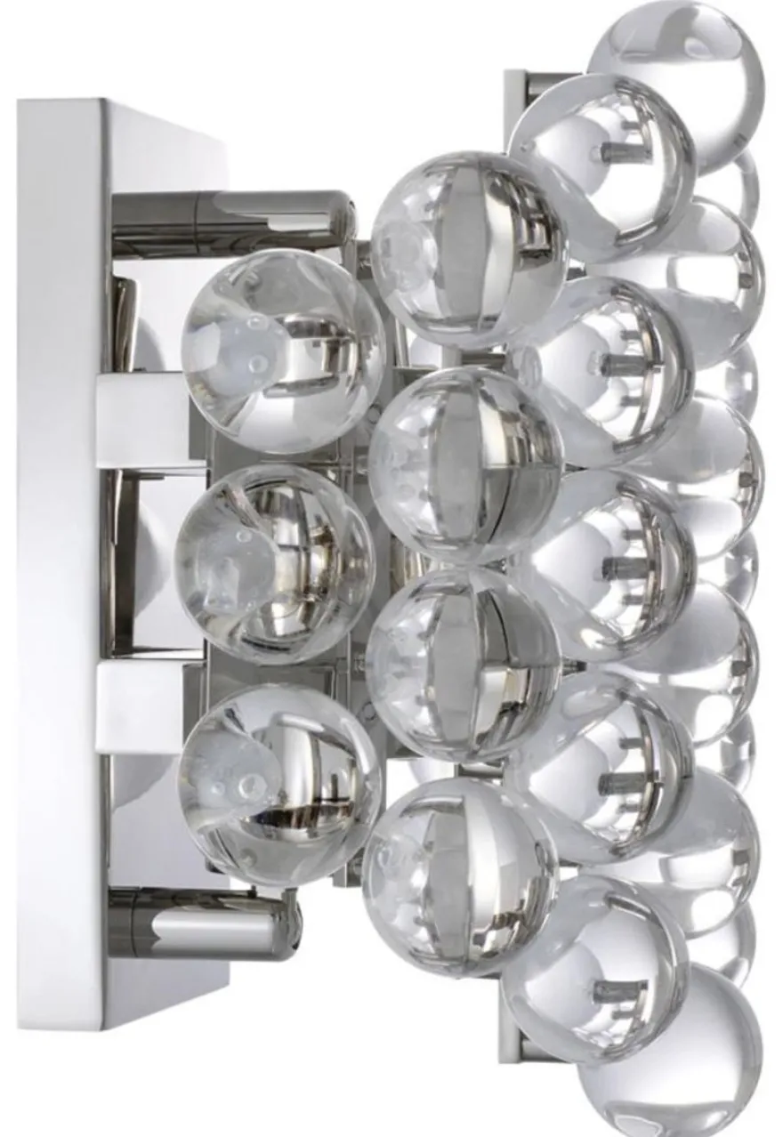 Casa Padrino Luxus Wandleuchte im Barockstil Silber 24,5 x 15 x H. 24 cm